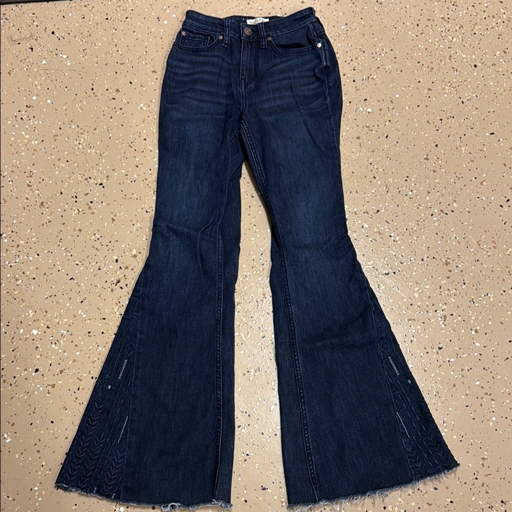 Women's Flared Blue Jeans